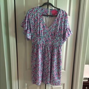 Lilly Pulitzer Pink and Blue Patterned Dress